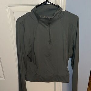 Athleta Charcoal Quarter-Zip Sweatshirt